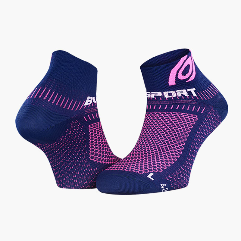 BV SPORT | Light 3D running socks blue-pink | Lightness and breathability