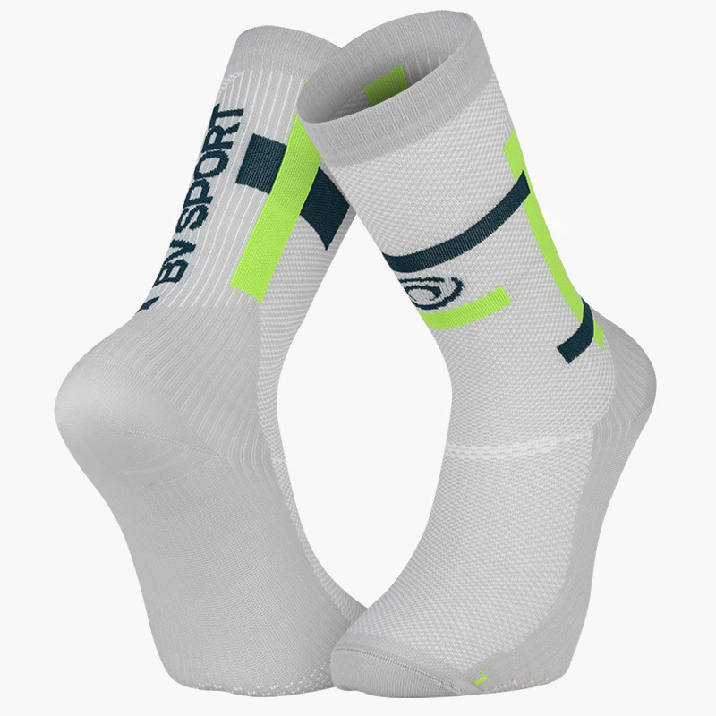 Made in France | Light Run Running High Socks "BALI" Grey/Lime