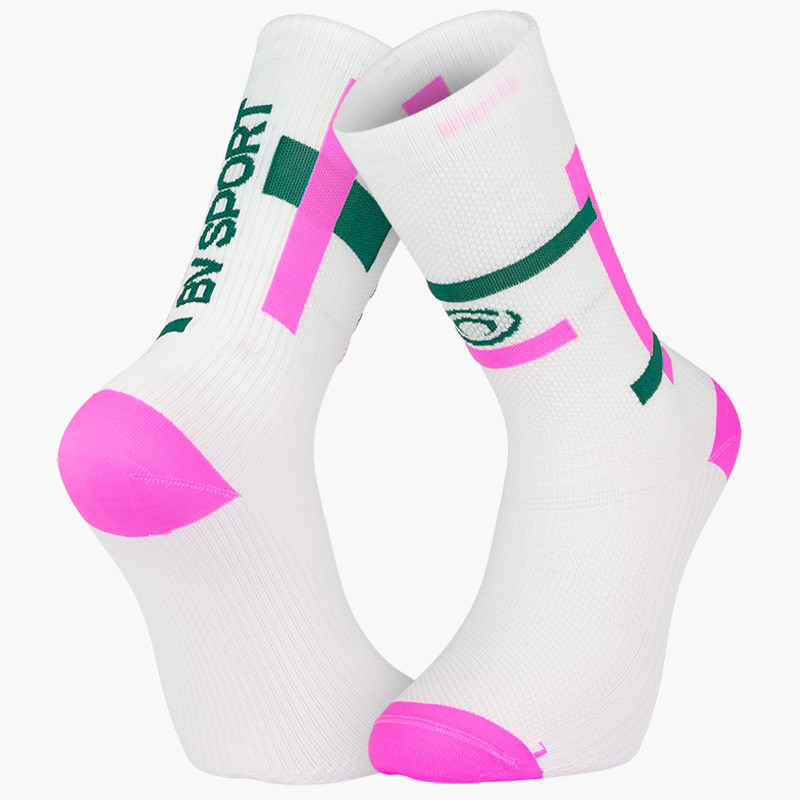 Made in France | Light Run Running High Socks "BALI" Pink/Green