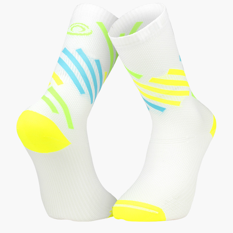 Made in France | Light Run Running High Socks "MIAMI" Yellow/Green