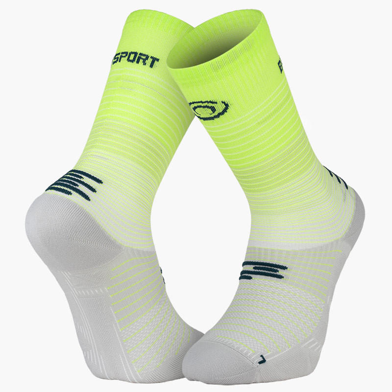 Made in France | RUN MARATHON High Socks Grey/Lime