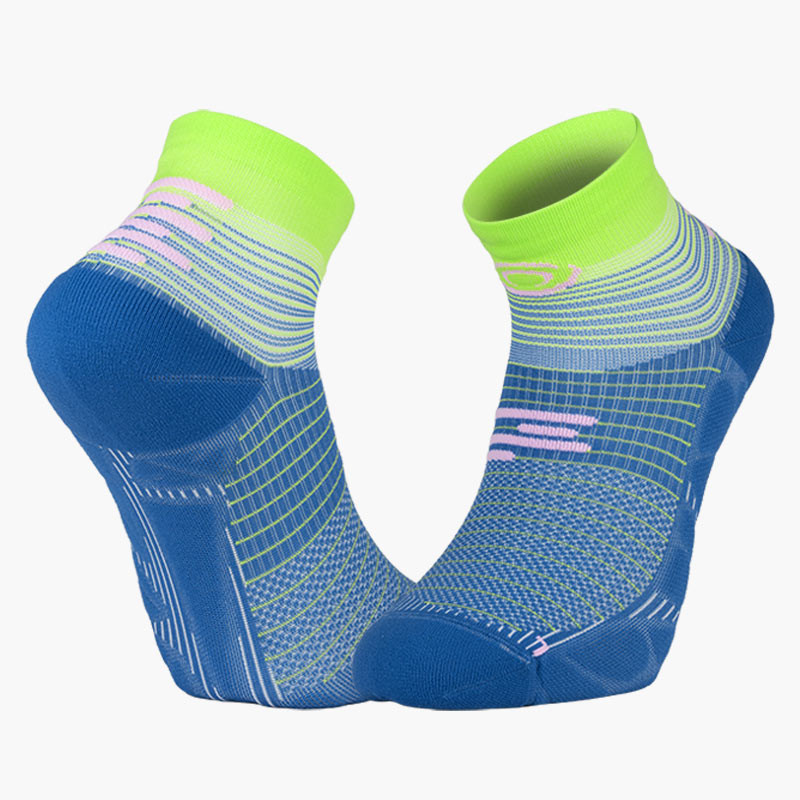 Made in France | RUN MARATHON Low Socks Blue/Lime