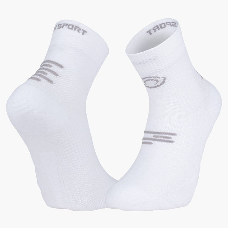 Made in France | RUN MARATHON Mid Socks White/Grey
