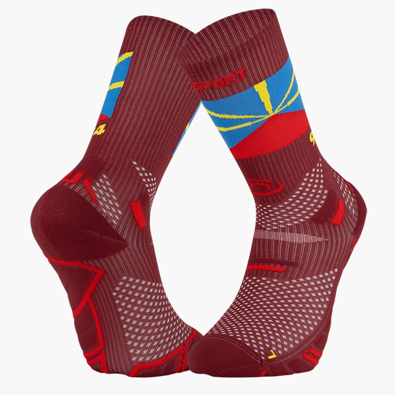 Made in France | TRAIL ULTRA HIGH socks "Reunion" red