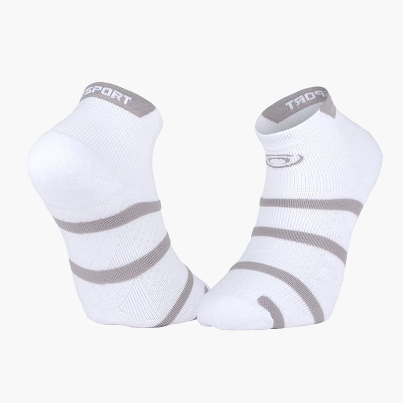 Short Padel Socks White/Grey | Made in France