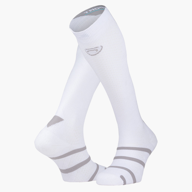 White/Grey Compression Padel Socks | Made in France
